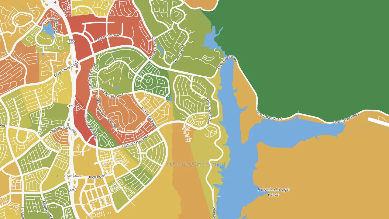 Eastlake Vistas, Chula Vista, CA Map of Drug-Related Crime Rates