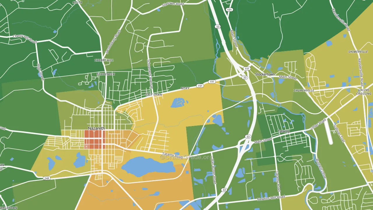 Eastlawn Gardens, PA Map of Drug-Related Crime Rates