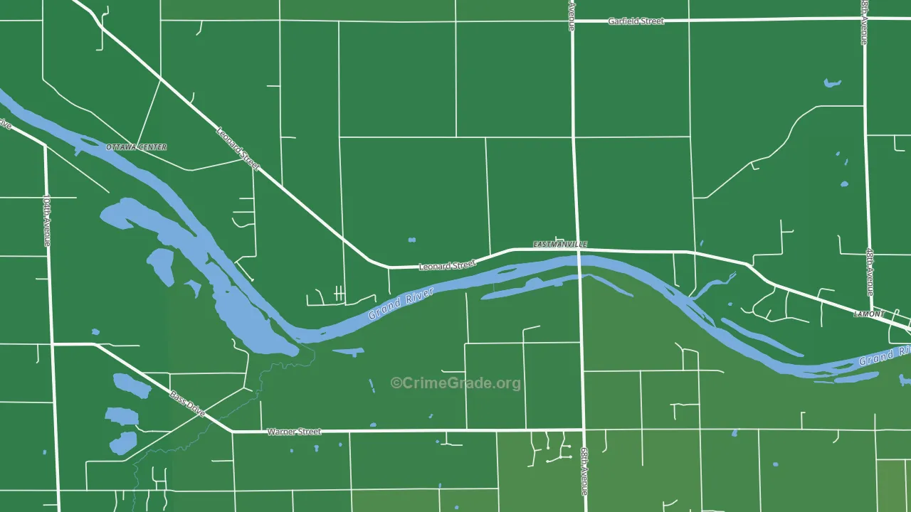 Eastmanville, MI Map of Drug-Related Crime Rates