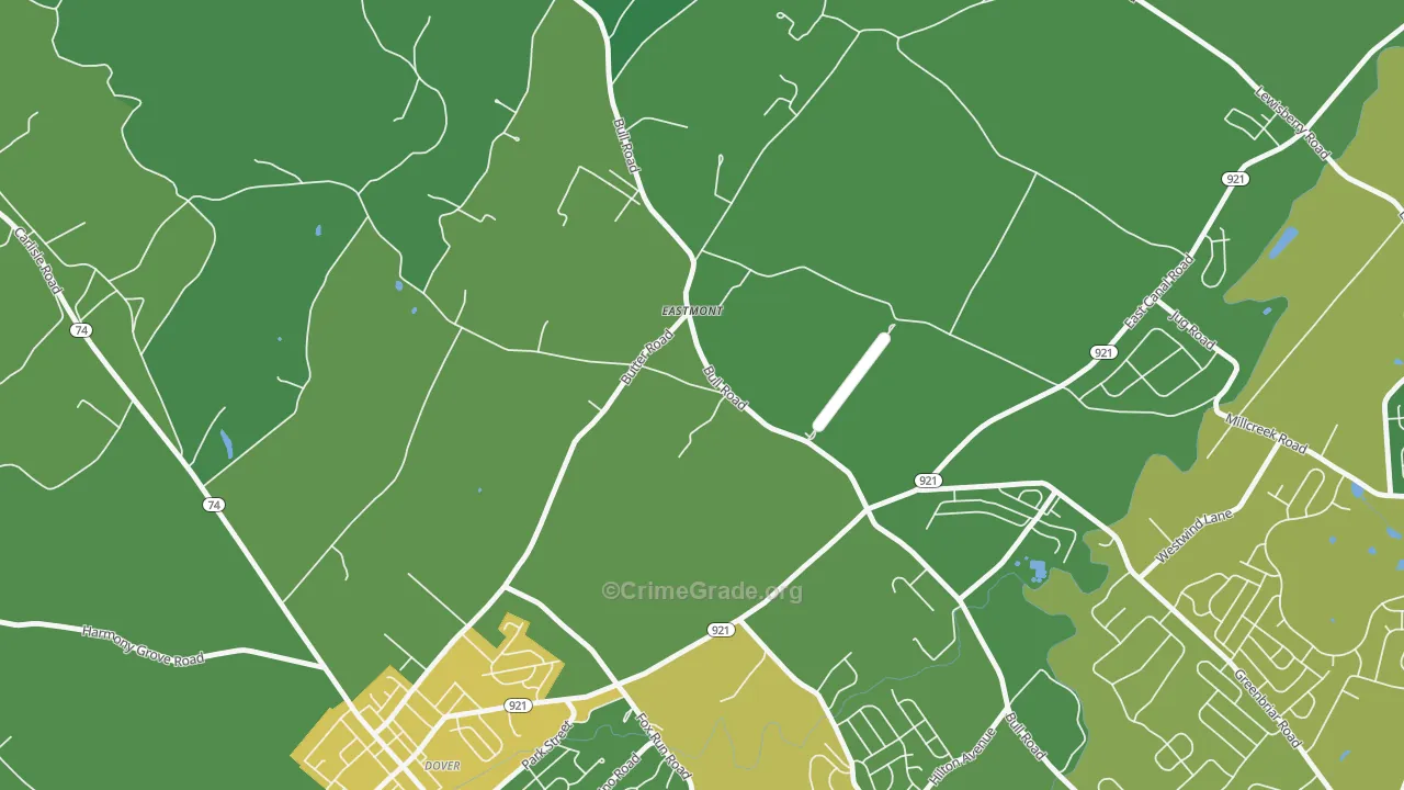 Eastmont, PA Map of Drug-Related Crime Rates