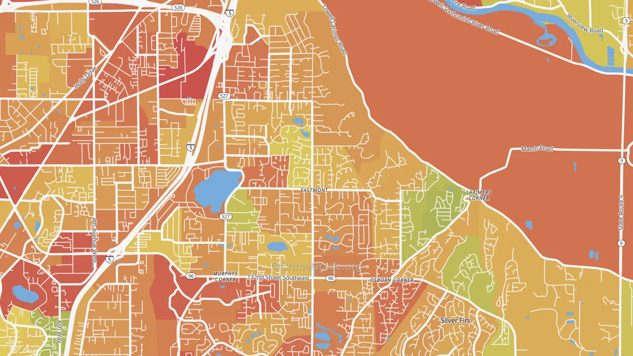 Eastmont, WA Map of Drug-Related Crime Rates
