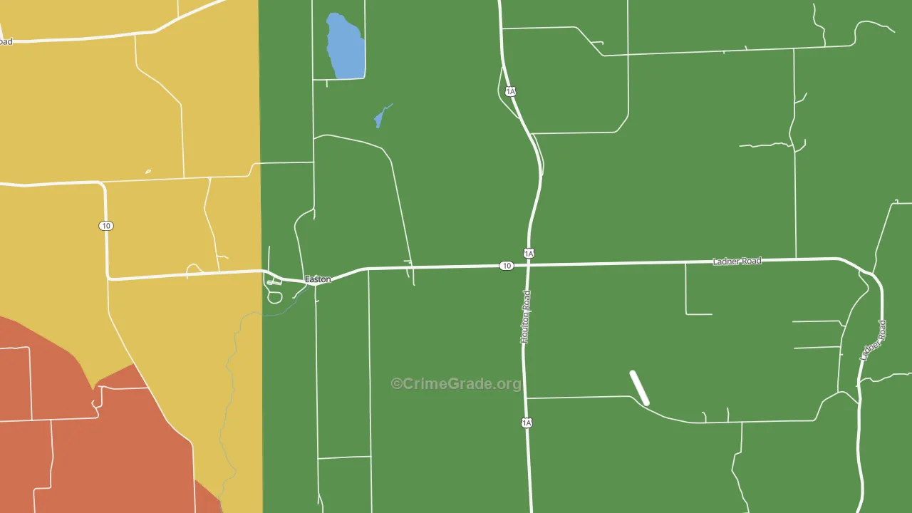 Easton Center, ME Map of Drug-Related Crime Rates