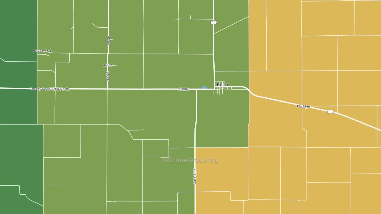 Easton, IL Map of Drug-Related Crime Rates