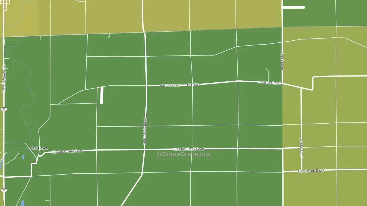 Easton, MI Map of Drug-Related Crime Rates