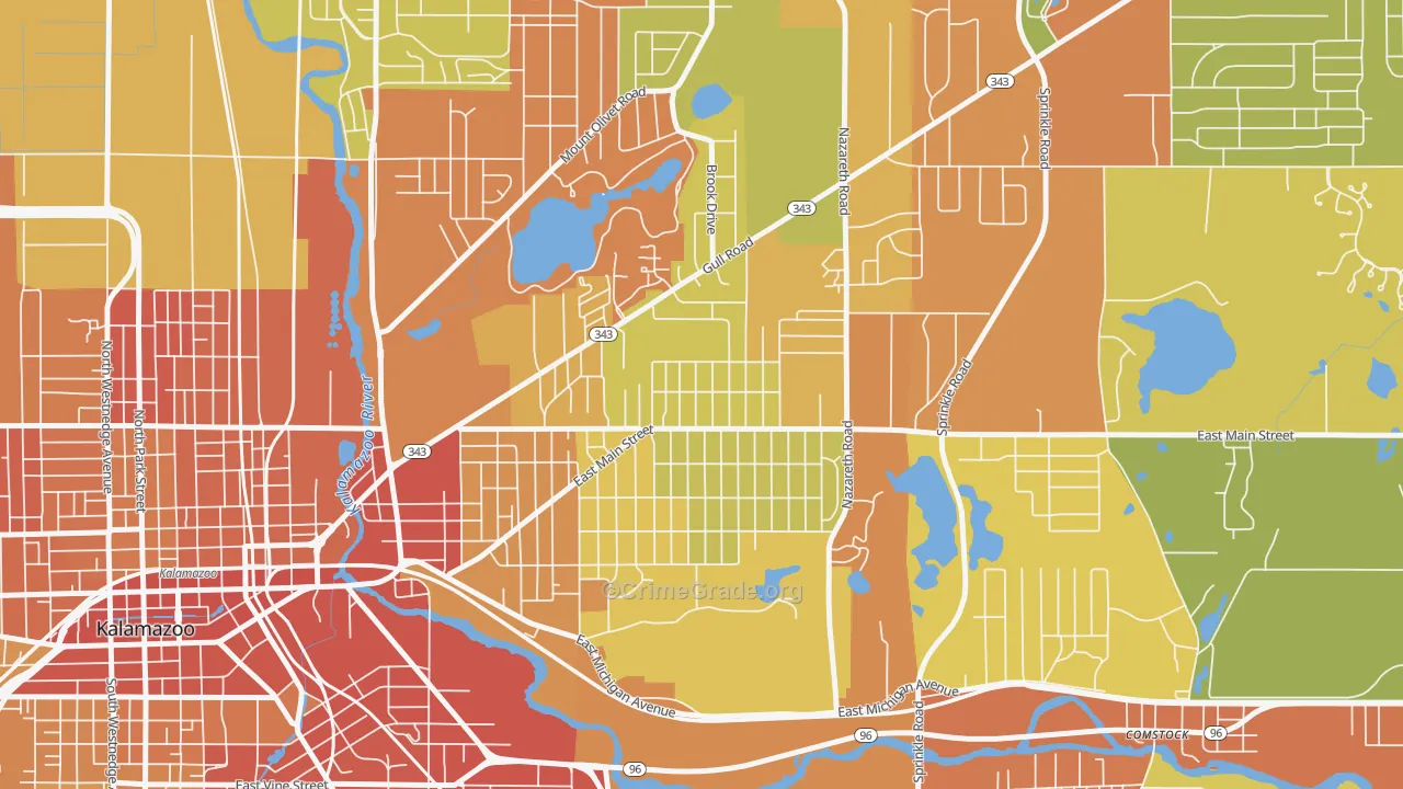 Eastwood, MI Map of Drug-Related Crime Rates