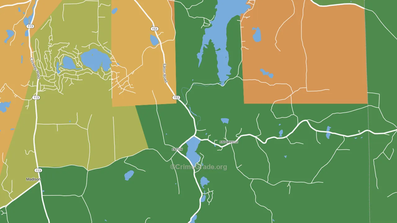 Eaton Center, NH Map of Drug-Related Crime Rates