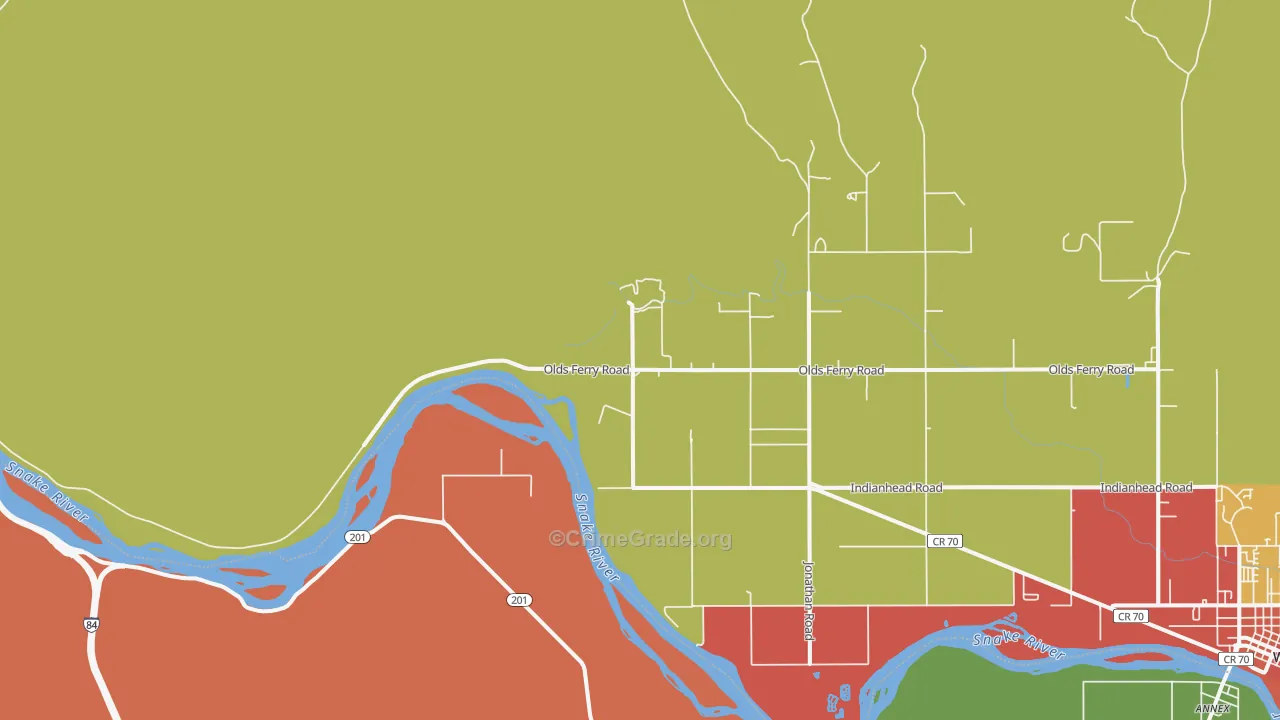 Eaton, ID Map of Drug-Related Crime Rates