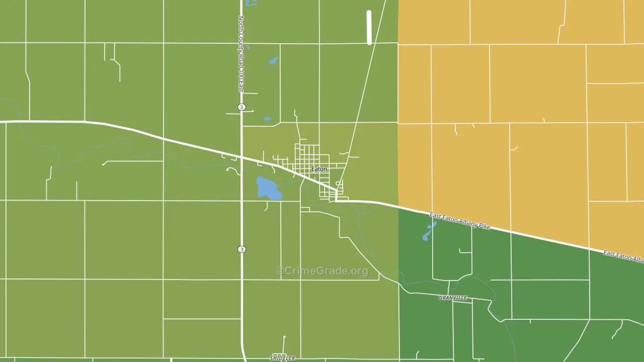 Eaton, IN Map of Drug-Related Crime Rates
