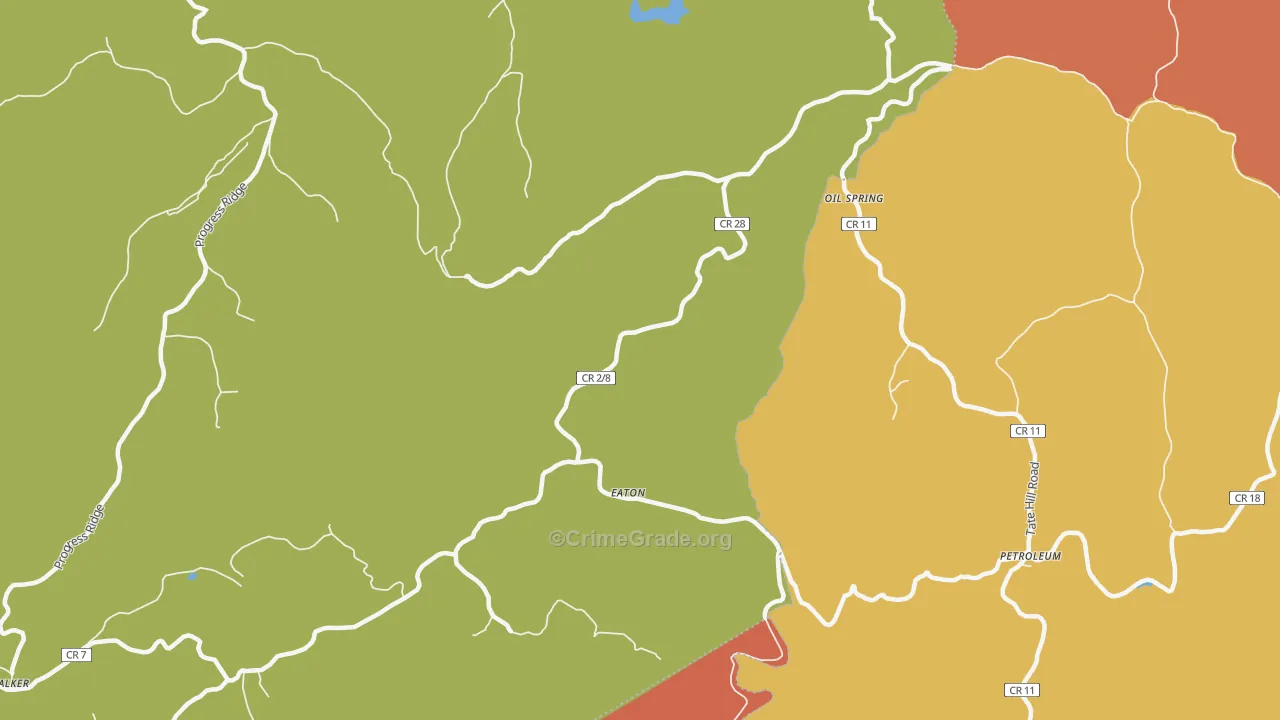 Eaton, WV Map of Drug-Related Crime Rates