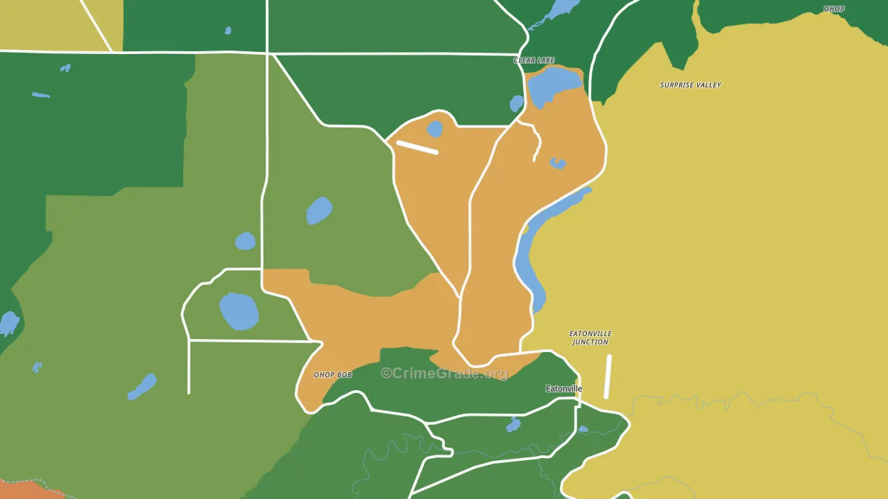 Eatonville, WA Map of Drug-Related Crime Rates