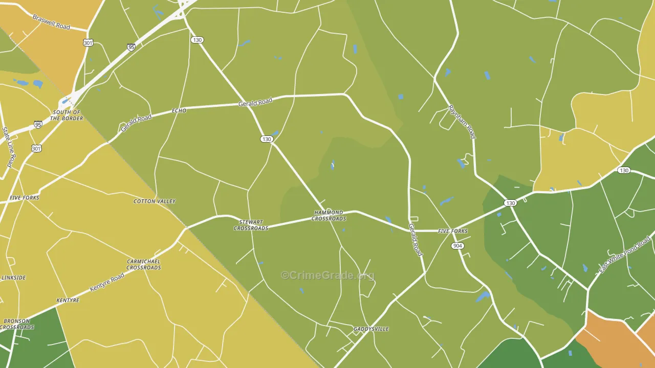 Echo, NC Map of Drug-Related Crime Rates