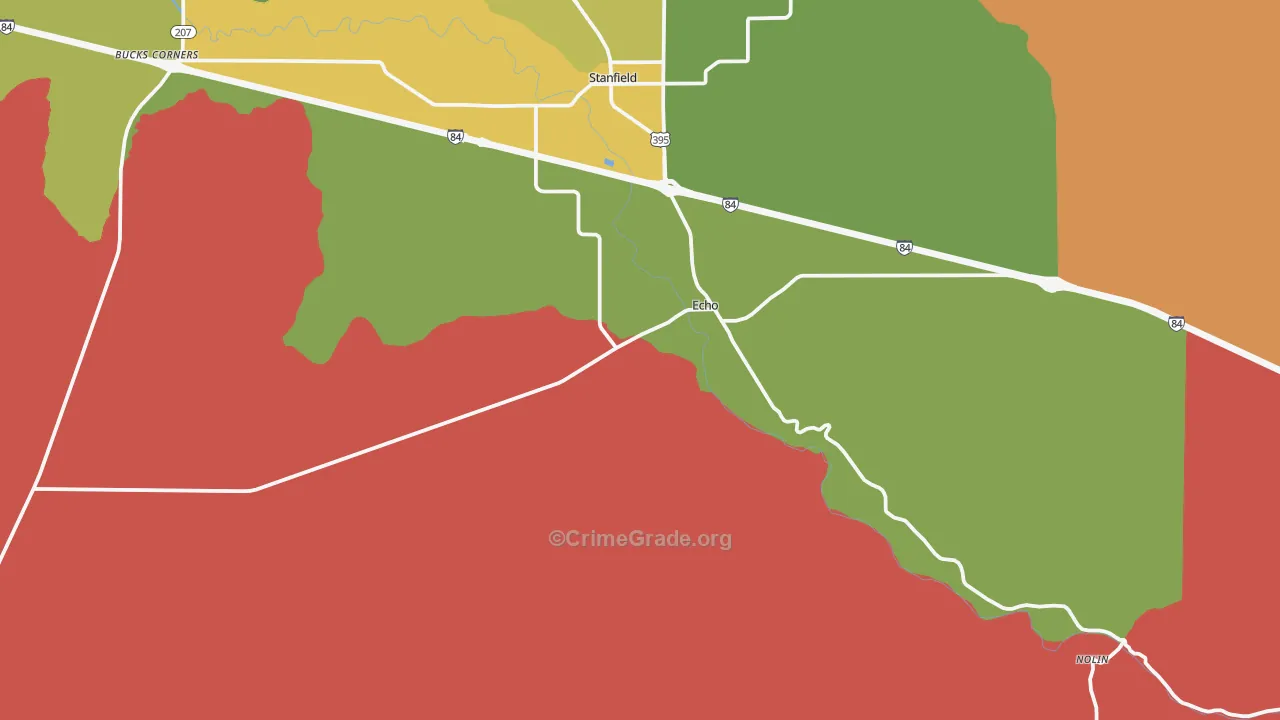 Echo, OR Map of Drug-Related Crime Rates