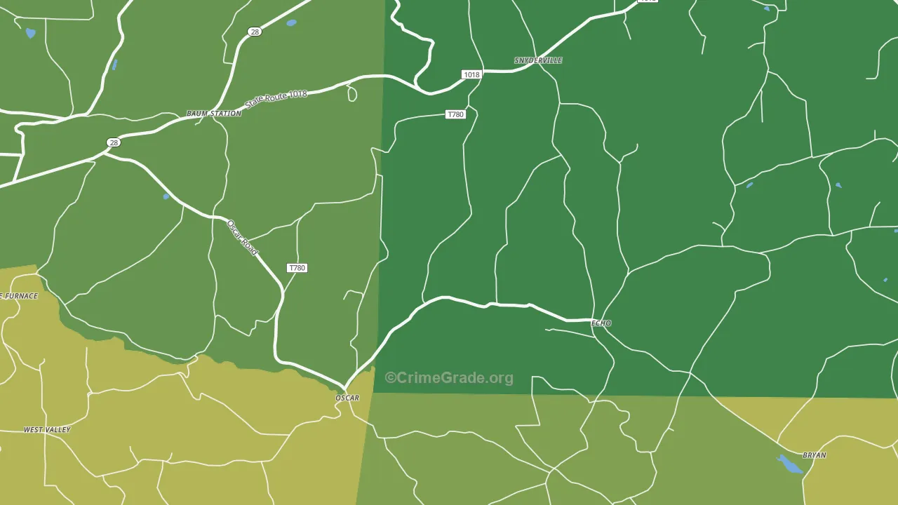 Echo, PA Map of Drug-Related Crime Rates