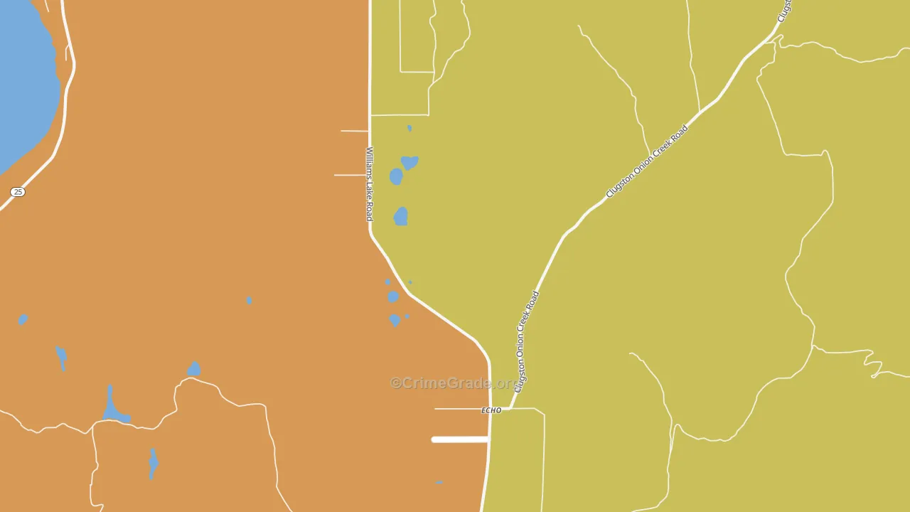 Echo, WA Map of Drug-Related Crime Rates