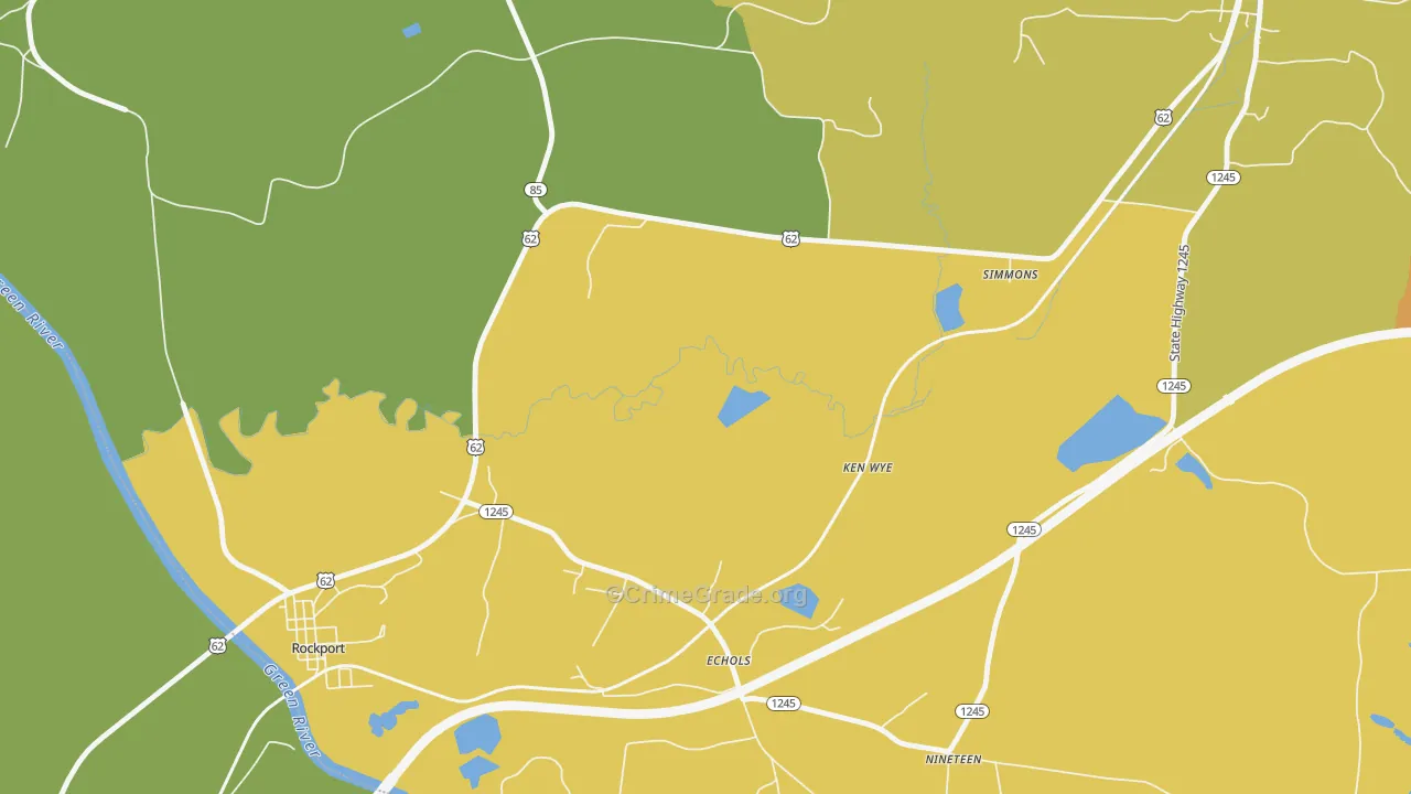 Echols, KY Map of Drug-Related Crime Rates