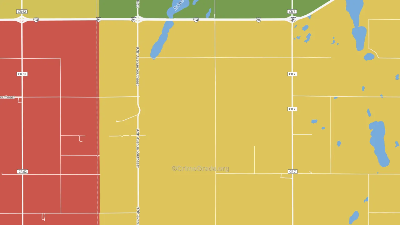 Eckelson, ND Map of Drug-Related Crime Rates
