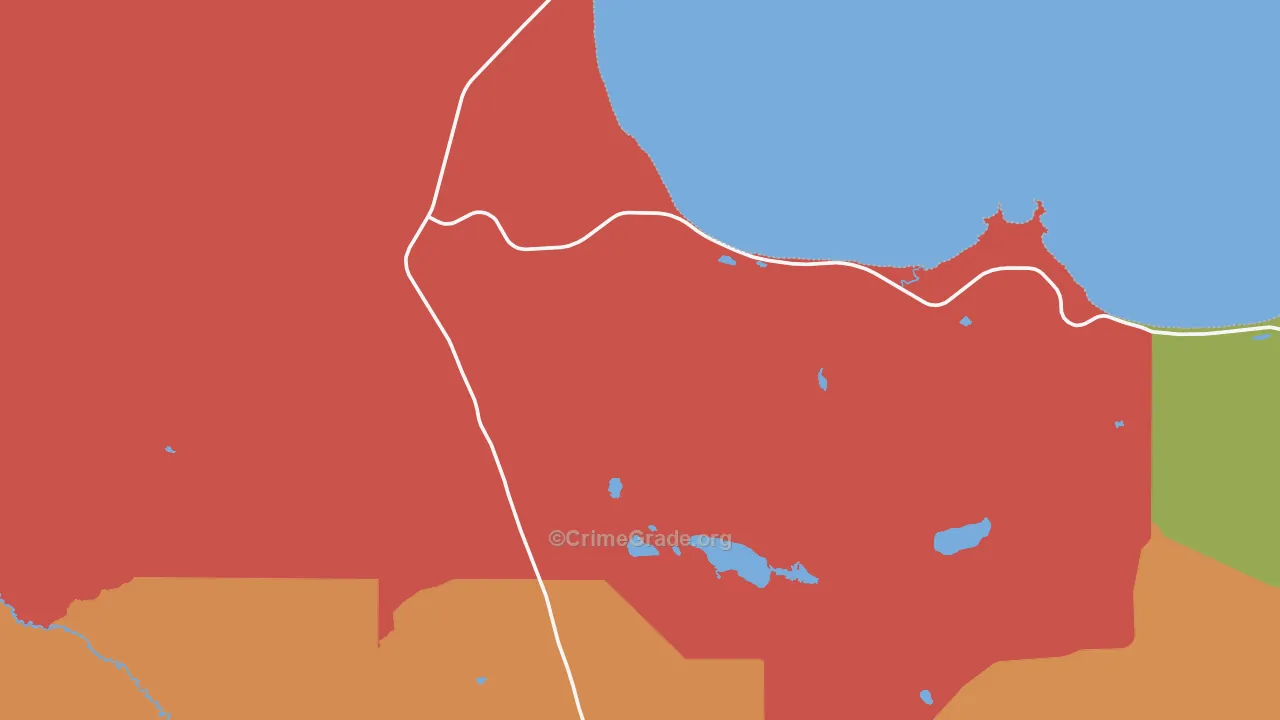 Eckerman, MI Map of Drug-Related Crime Rates