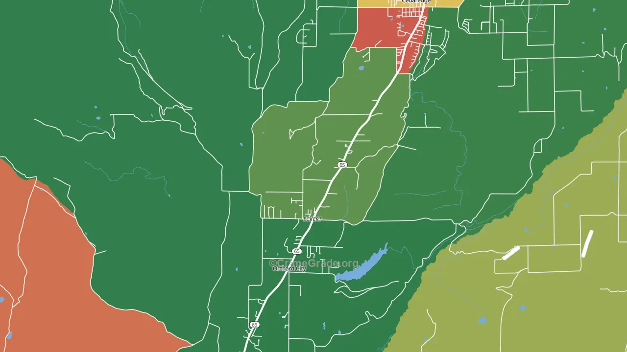 Eckert, CO Map of Drug-Related Crime Rates