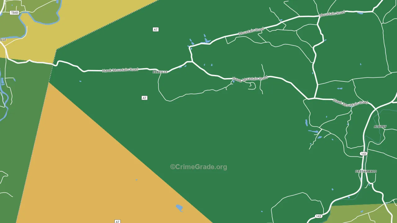 Eckville, PA Map of Drug-Related Crime Rates
