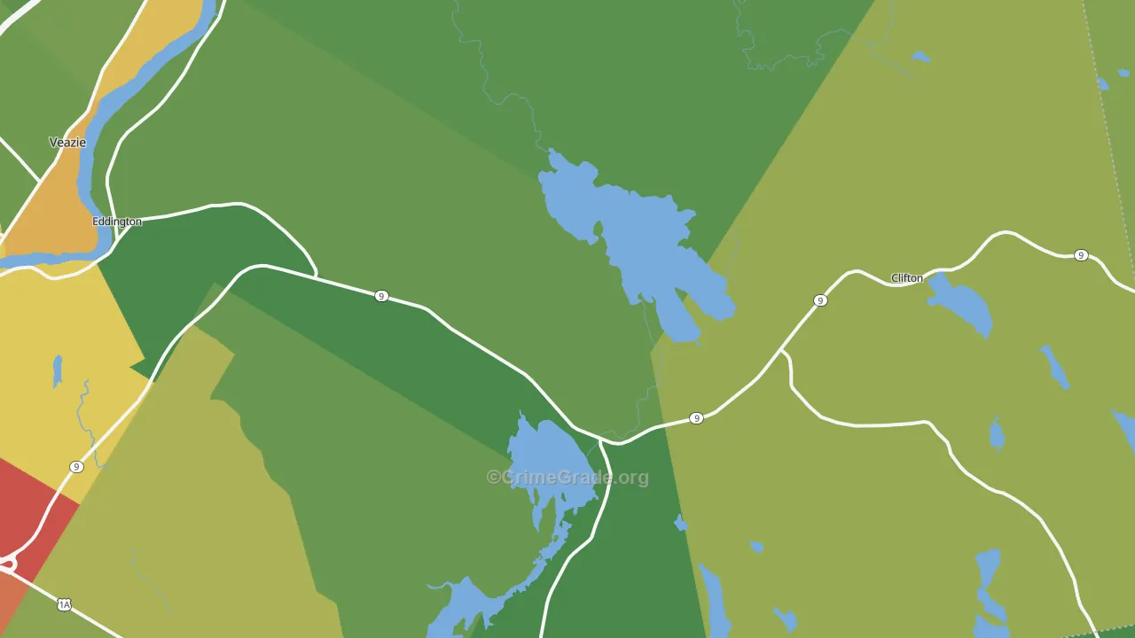 Eddington, ME Map of Drug-Related Crime Rates