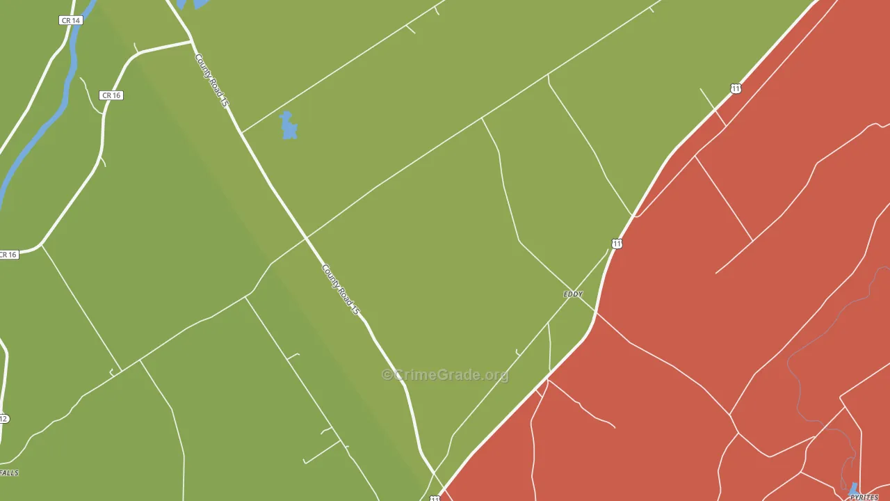 Eddy, NY Map of Drug-Related Crime Rates