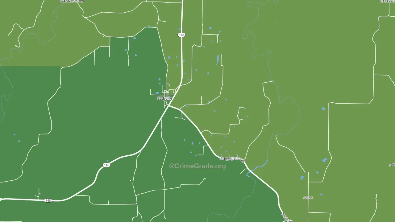 Eddyville, IL Map of Drug-Related Crime Rates