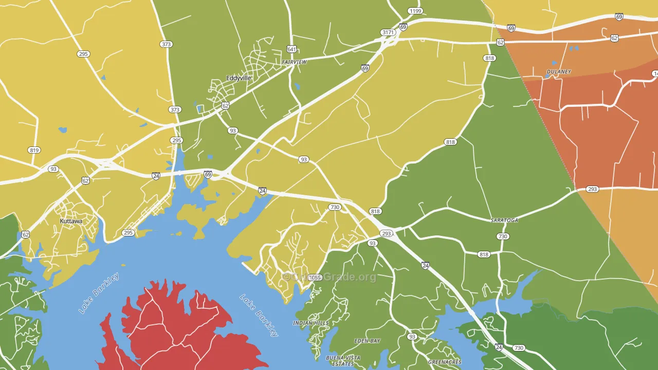 Eddyville, KY Map of Drug-Related Crime Rates