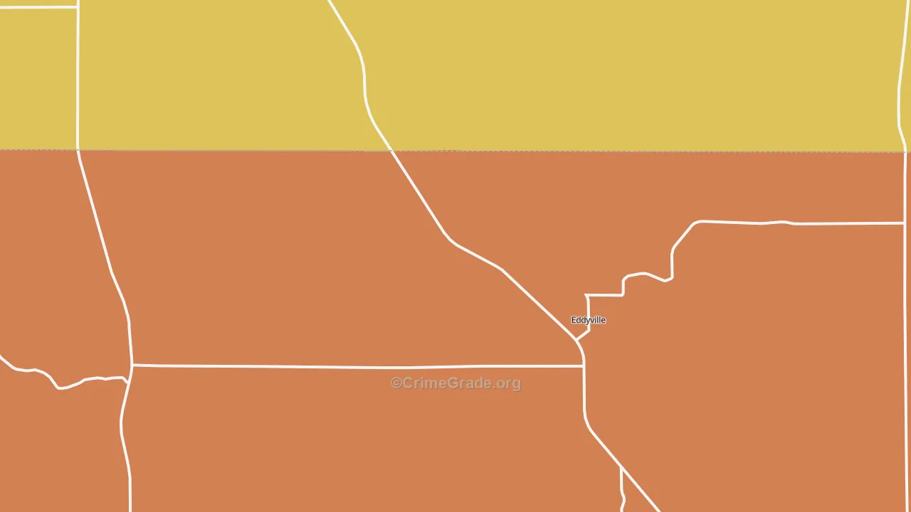 Eddyville, NE Map of Drug-Related Crime Rates