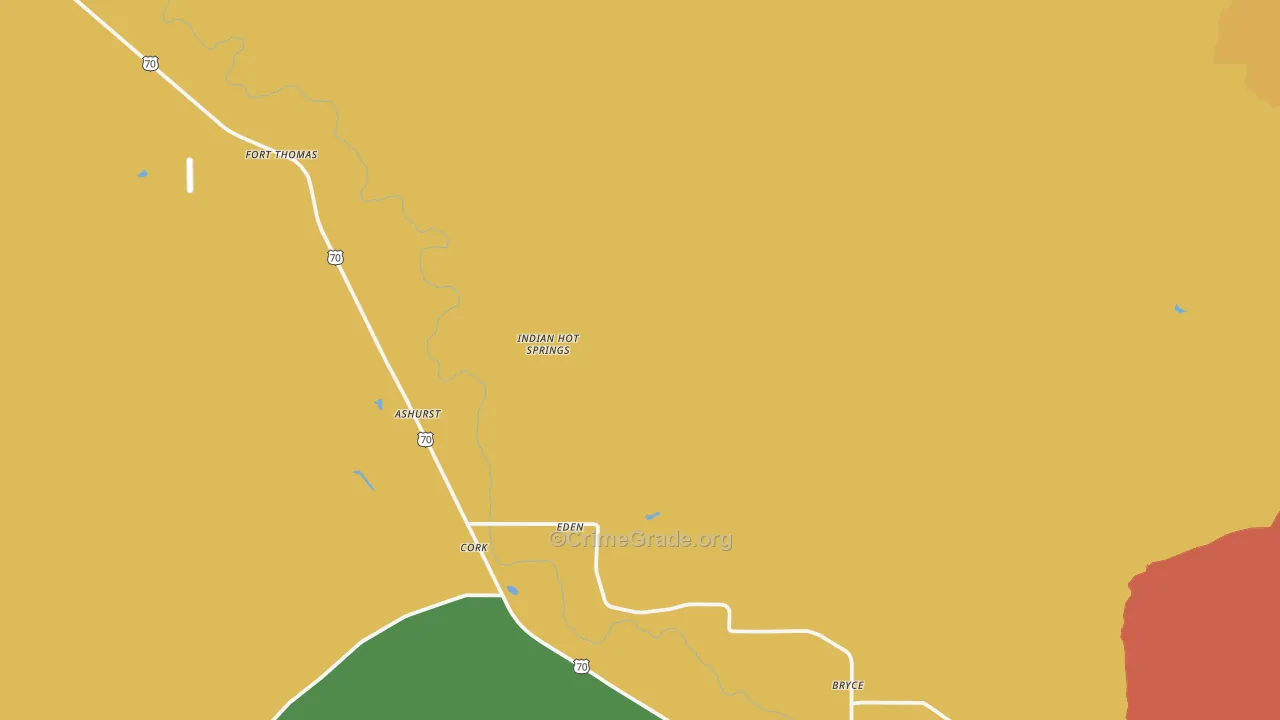 Eden, AZ Map of Drug-Related Crime Rates