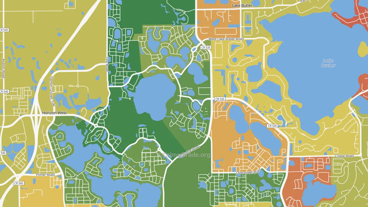 Eden Isle, Horizon West, FL Map of Drug-Related Crime Rates