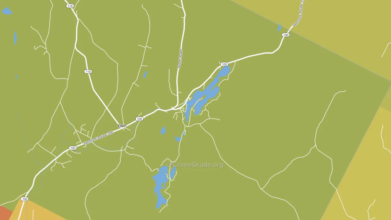 Eden Mills, VT Map of Drug-Related Crime Rates