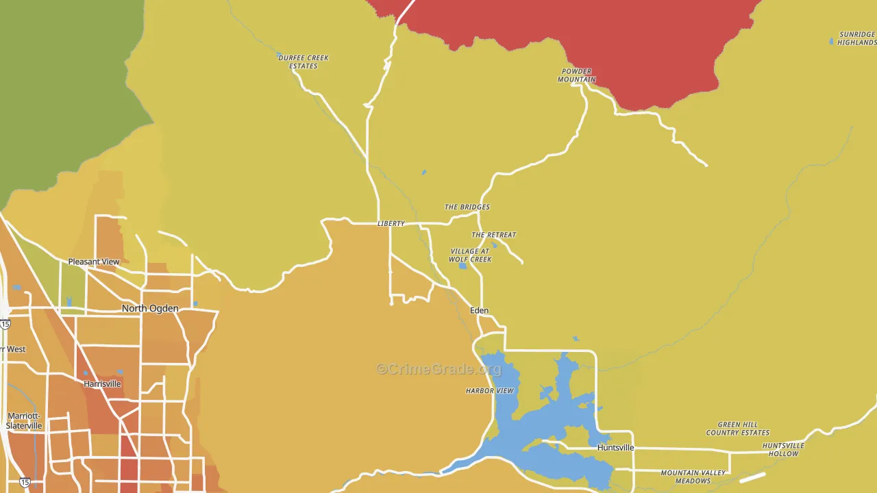 Eden, UT Map of Drug-Related Crime Rates