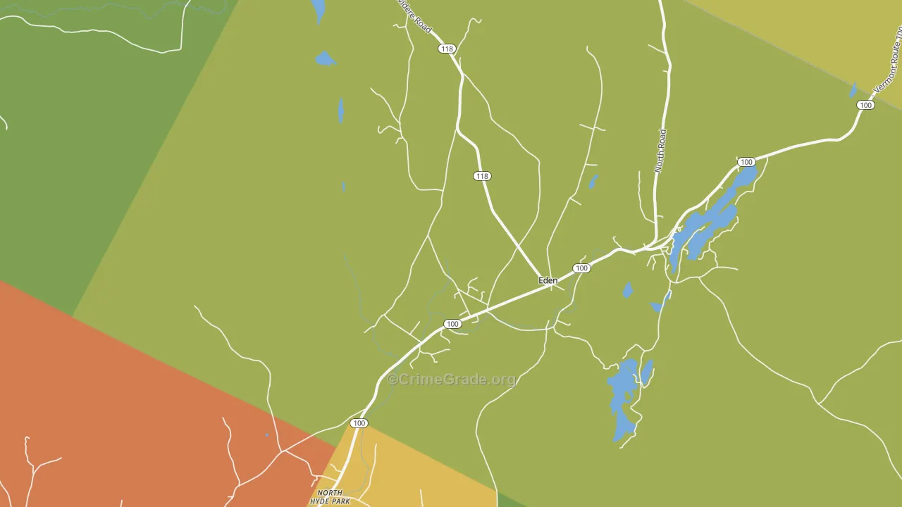 Eden, VT Map of Drug-Related Crime Rates
