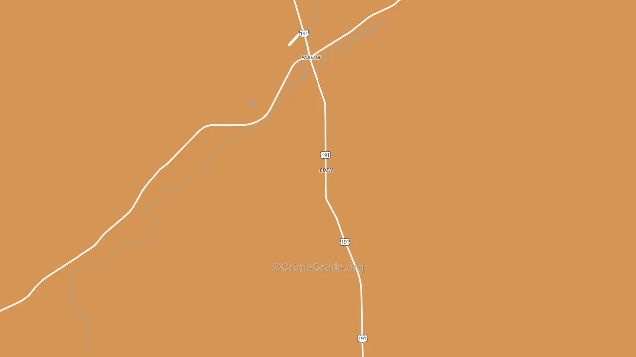 Eden, WY Map of Drug-Related Crime Rates