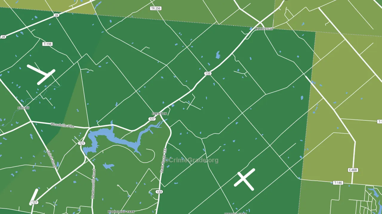 Edenton, OH Map of Drug-Related Crime Rates