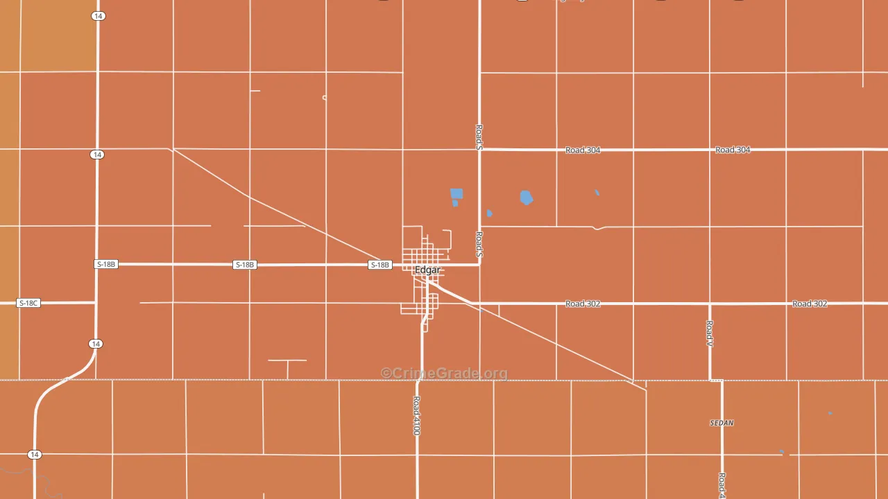 Edgar, NE Map of Drug-Related Crime Rates