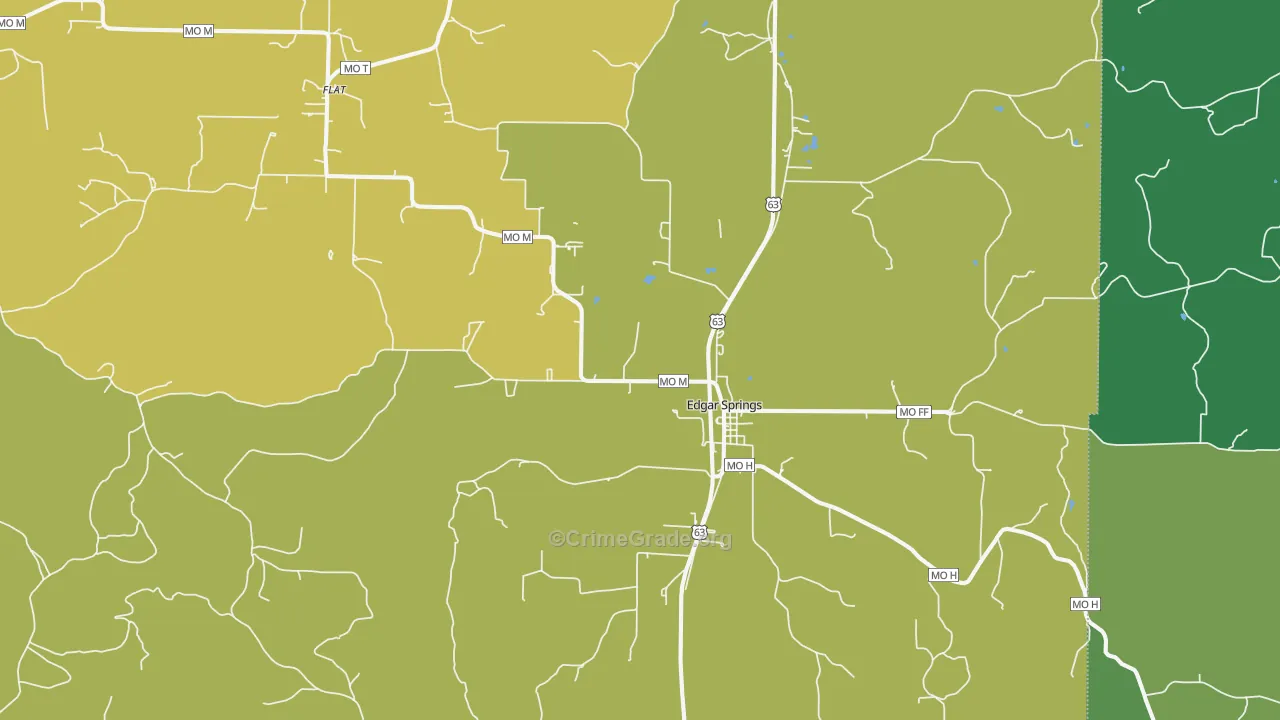 Edgar Springs, MO Map of Drug-Related Crime Rates