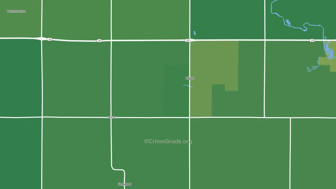 Edgar, WI Map of Drug-Related Crime Rates