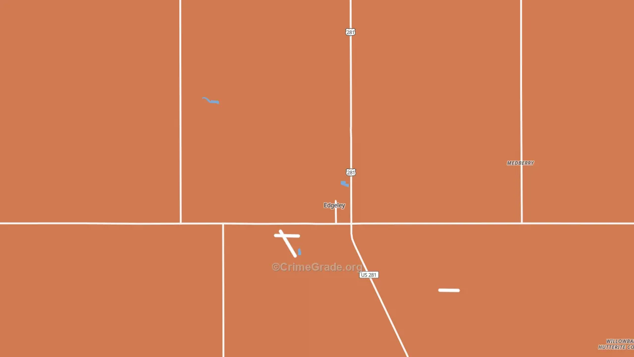 Edgeley, ND Map of Drug-Related Crime Rates