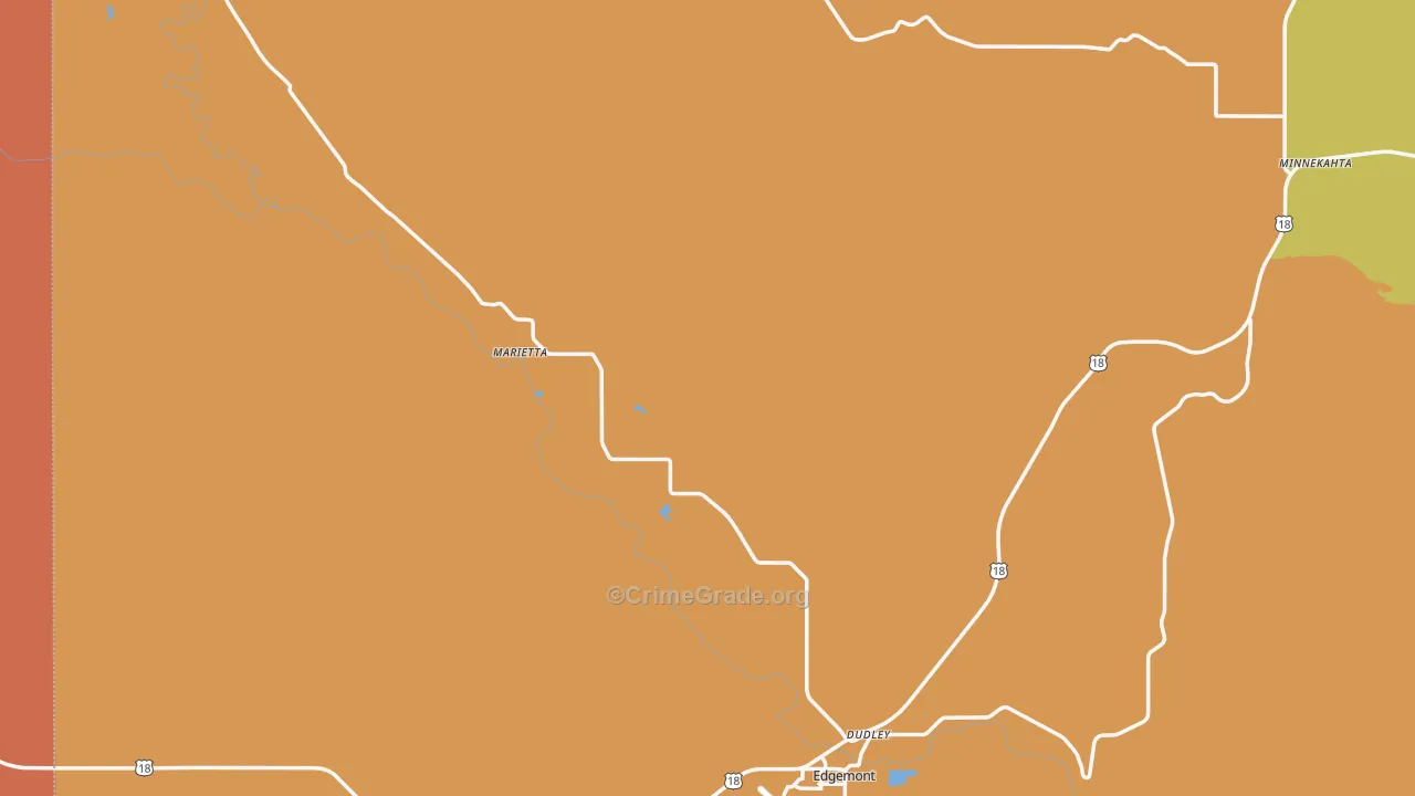 Edgemont, SD Map of Drug-Related Crime Rates