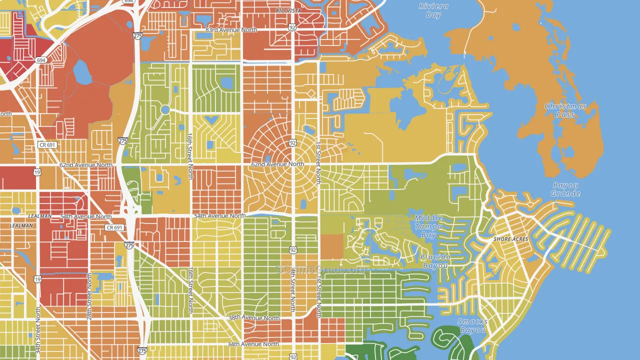 Edgemoor, St. Petersburg, FL Map of Drug-Related Crime Rates
