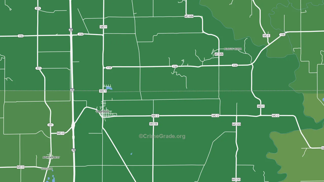 Edgerton Junction, MO Map of Drug-Related Crime Rates