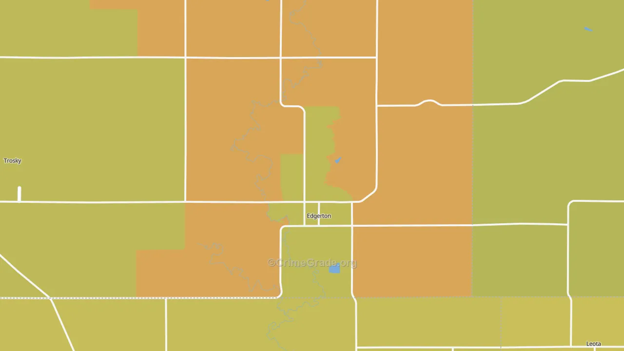 Edgerton, MN Map of Drug-Related Crime Rates