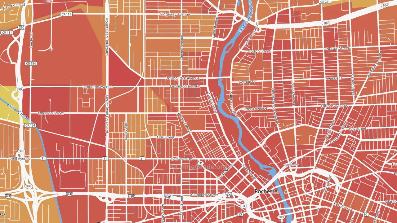 Edgerton, Rochester, NY Map of Drug-Related Crime Rates