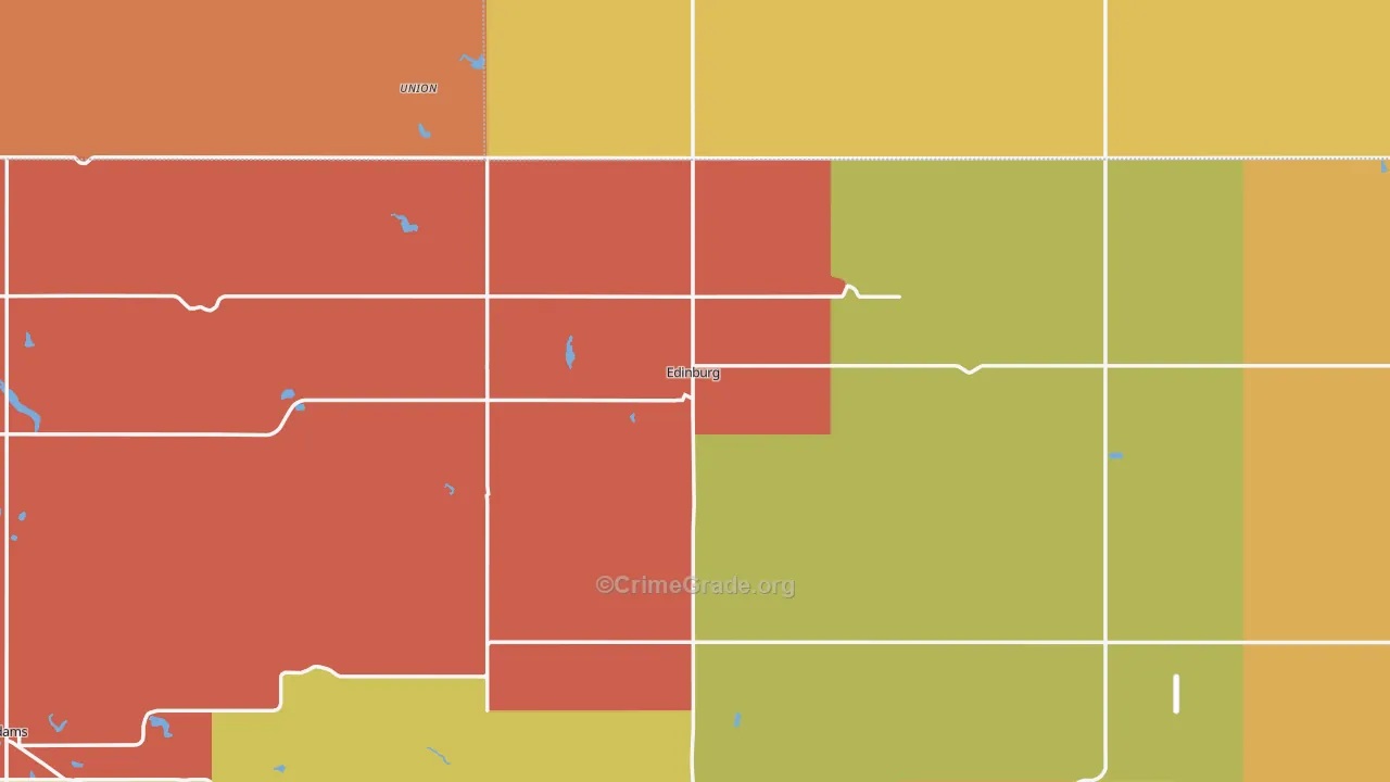 Edinburg, ND Map of Drug-Related Crime Rates