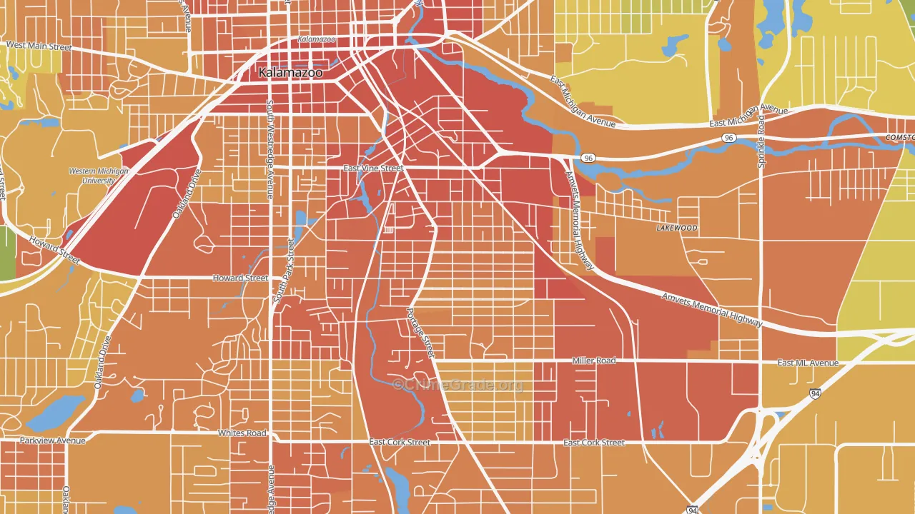 Edison, Kalamazoo, MI Map of Drug-Related Crime Rates