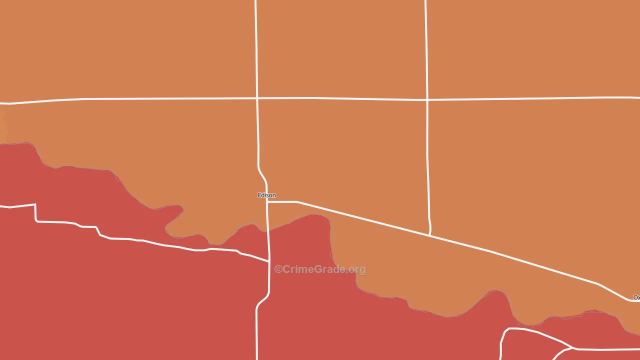 Edison, NE Map of Drug-Related Crime Rates