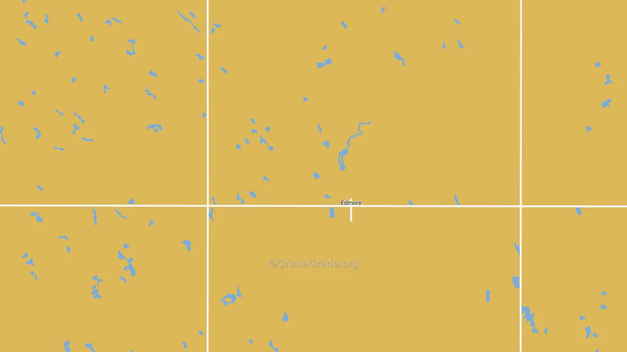 Edmore, ND Map of Drug-Related Crime Rates