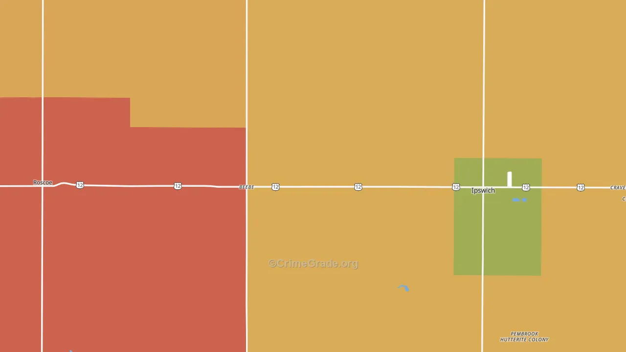 Edmunds County, SD Map of Drug-Related Crime Rates