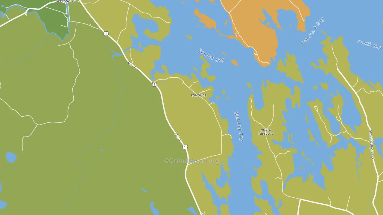 Edmunds, ME Map of Drug-Related Crime Rates